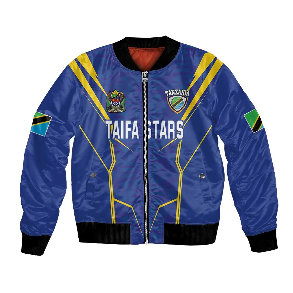 Custom Afro Tanzania Football Bomber Jacket Taifa Stars Go Champion LT18