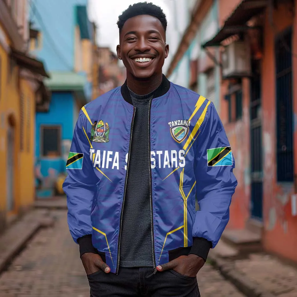Custom Afro Tanzania Football Bomber Jacket Taifa Stars Go Champion LT18