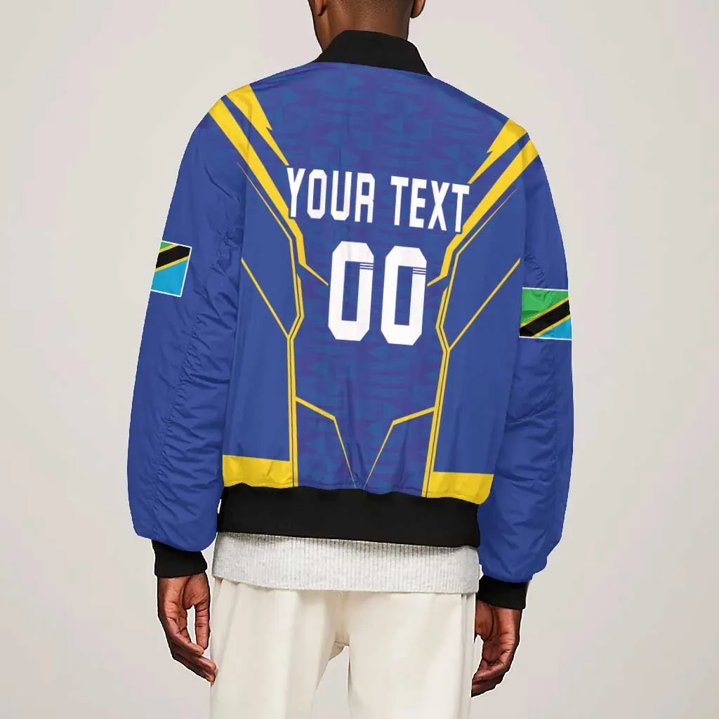 Custom Afro Tanzania Football Bomber Jacket Taifa Stars Go Champion LT18