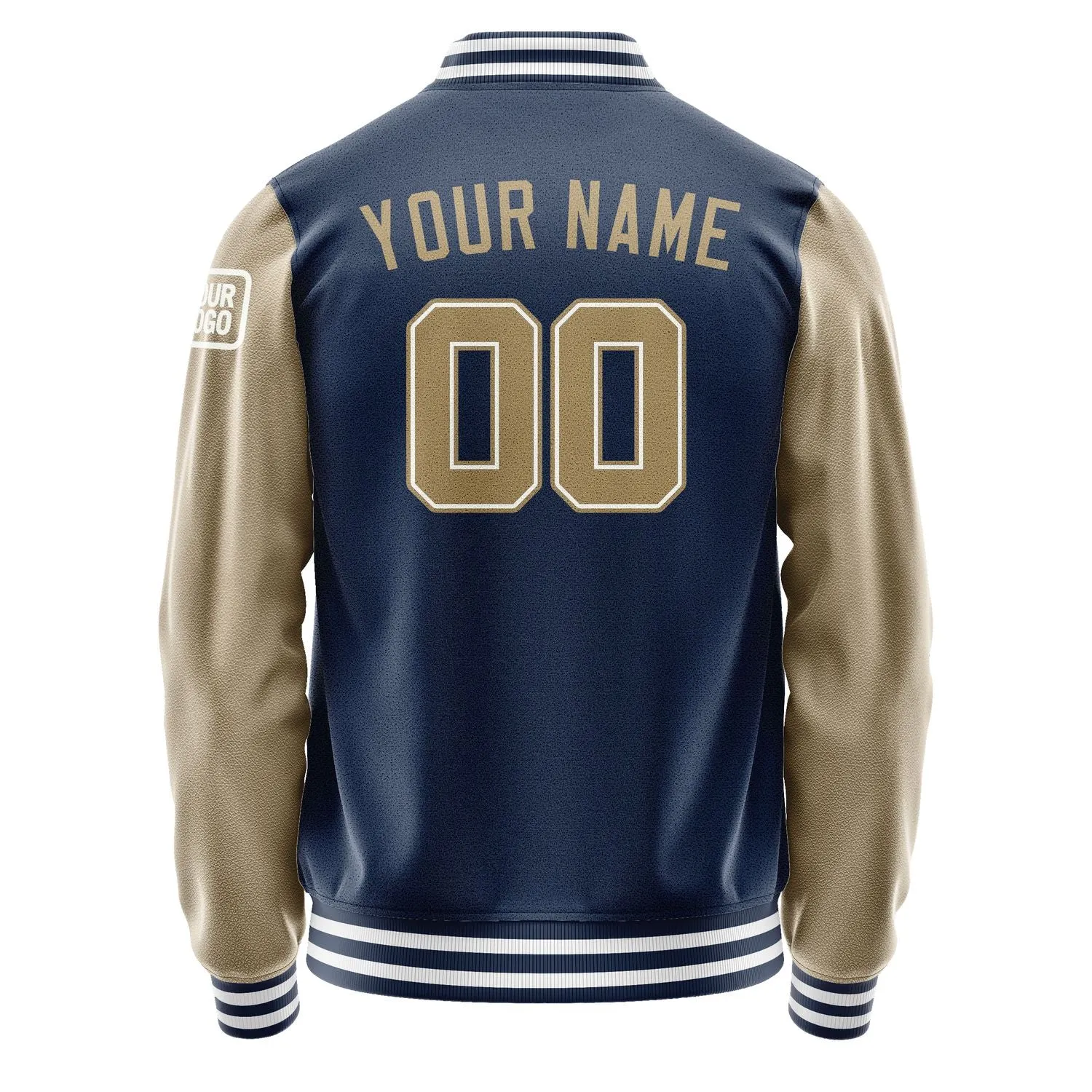Custom Blue Light Khaki Jacket