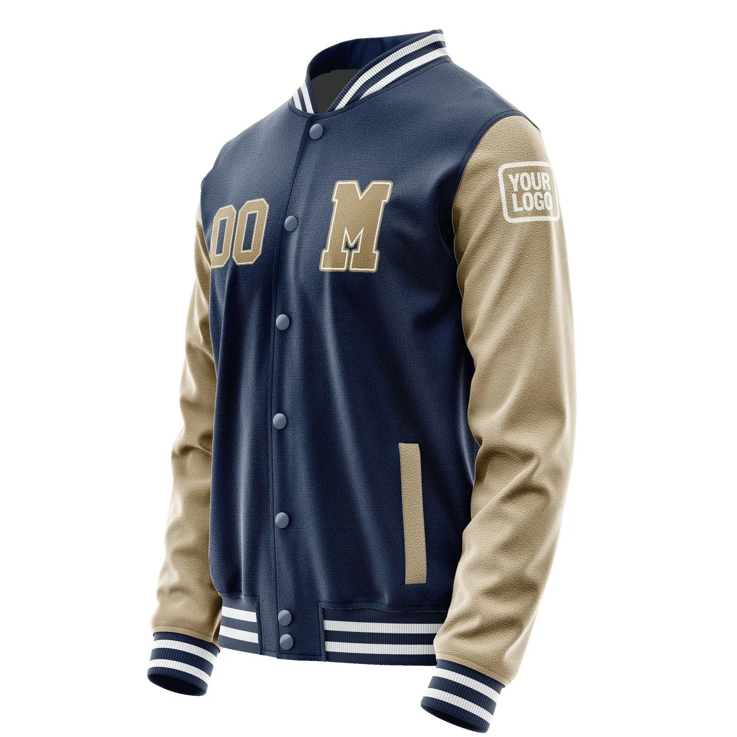 Custom Blue Light Khaki Jacket