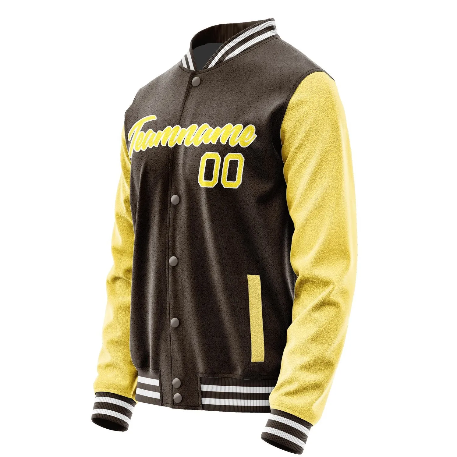 Custom Brown Light Yellow Jacket