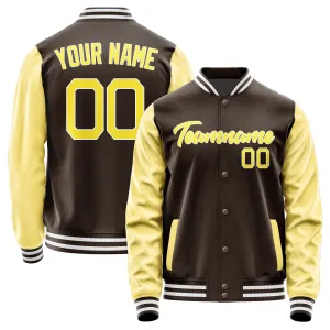 Custom Brown Light Yellow Jacket