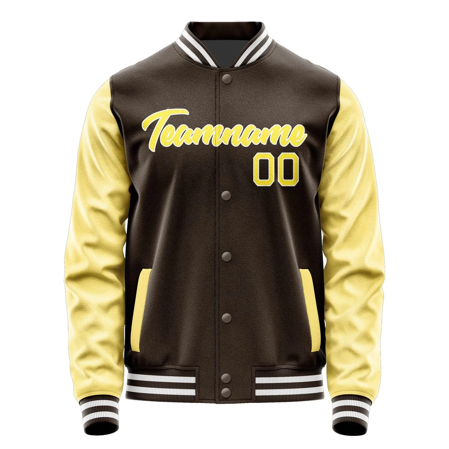 Custom Brown Light Yellow Jacket