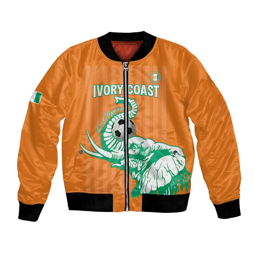 Custom Cote dIvoire Football Bomber Jacket Les Elephants LT15