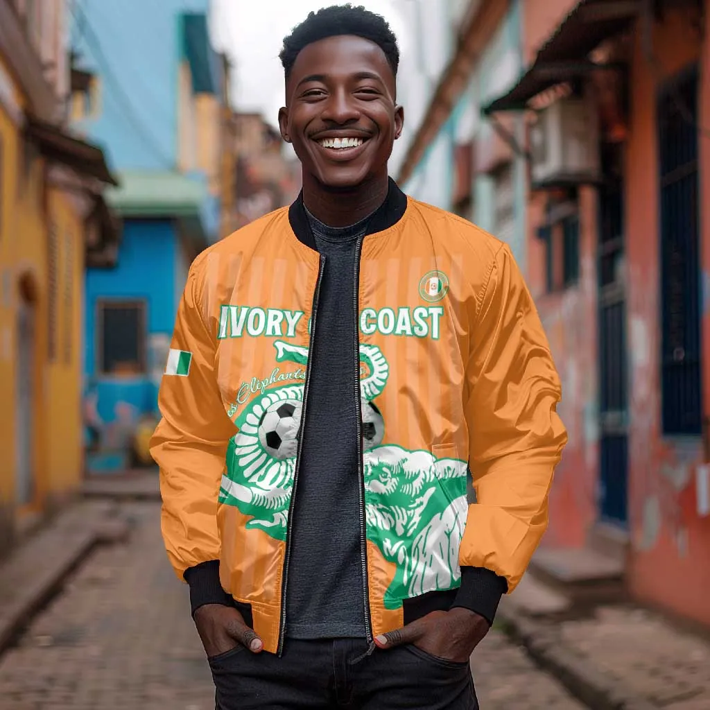 Custom Cote dIvoire Football Bomber Jacket Les Elephants LT15