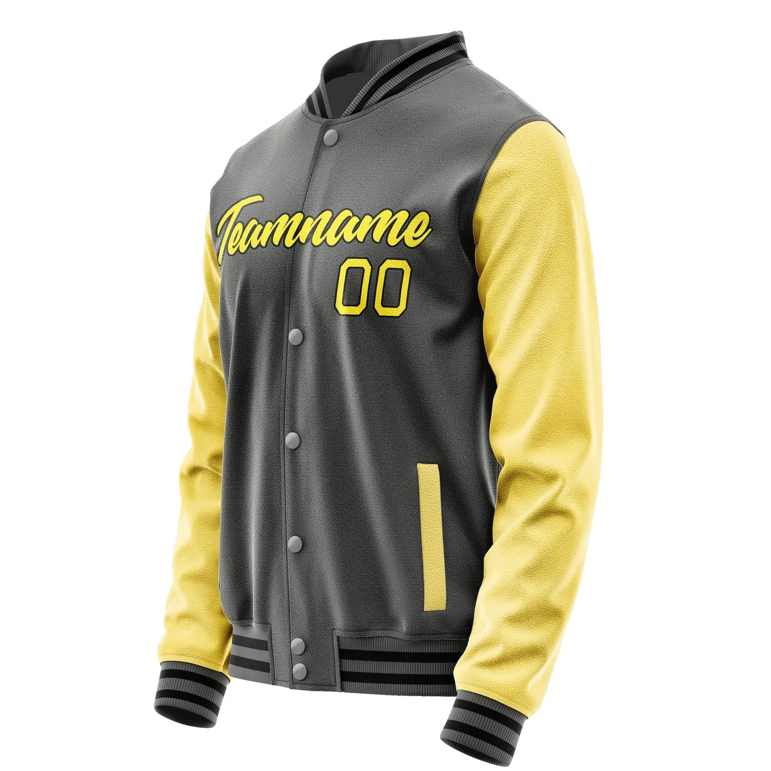 Custom Dark Grey Light Yellow Jacket
