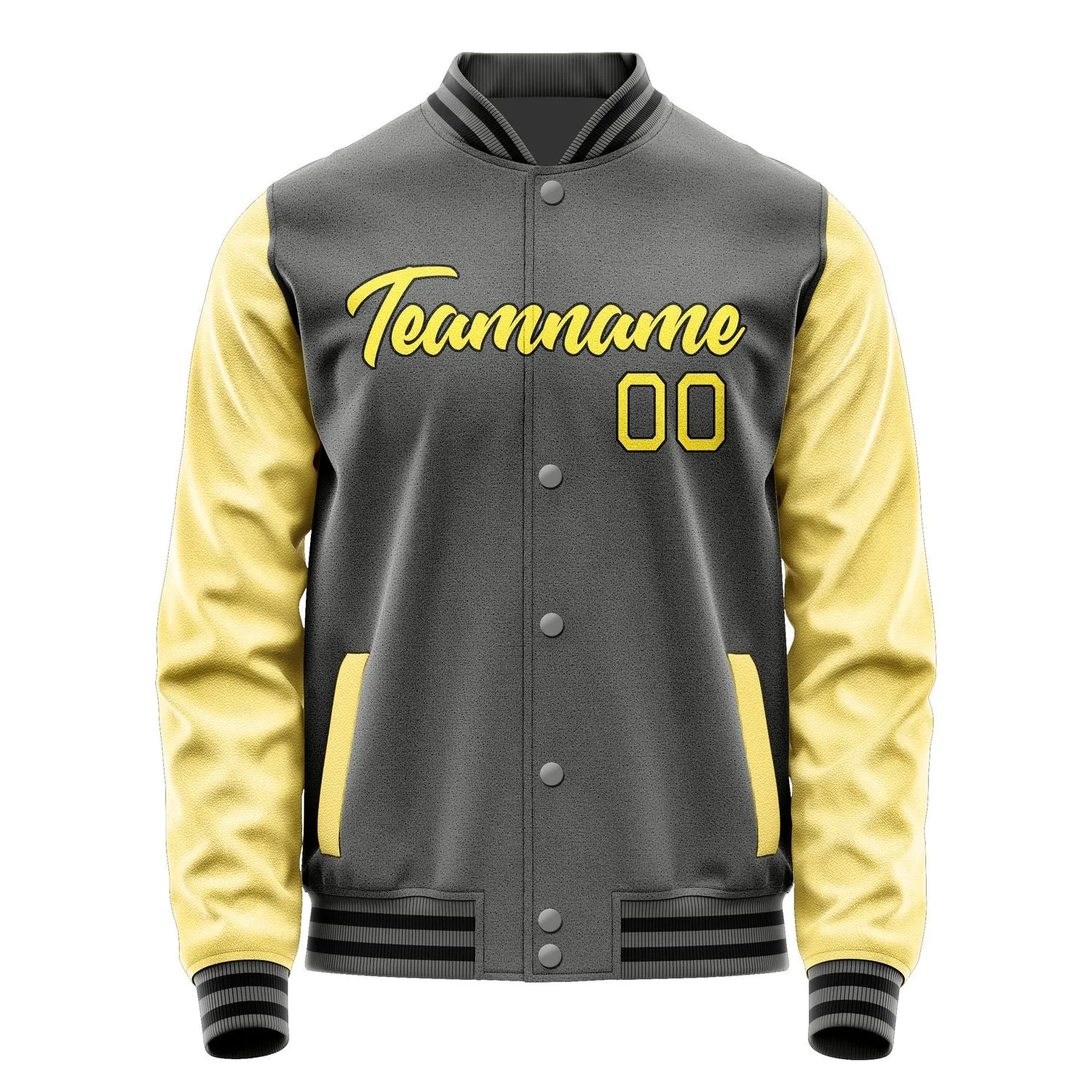Custom Dark Grey Light Yellow Jacket
