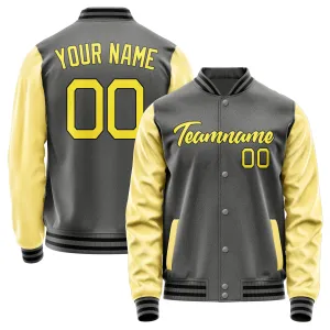 Custom Dark Grey Light Yellow Jacket