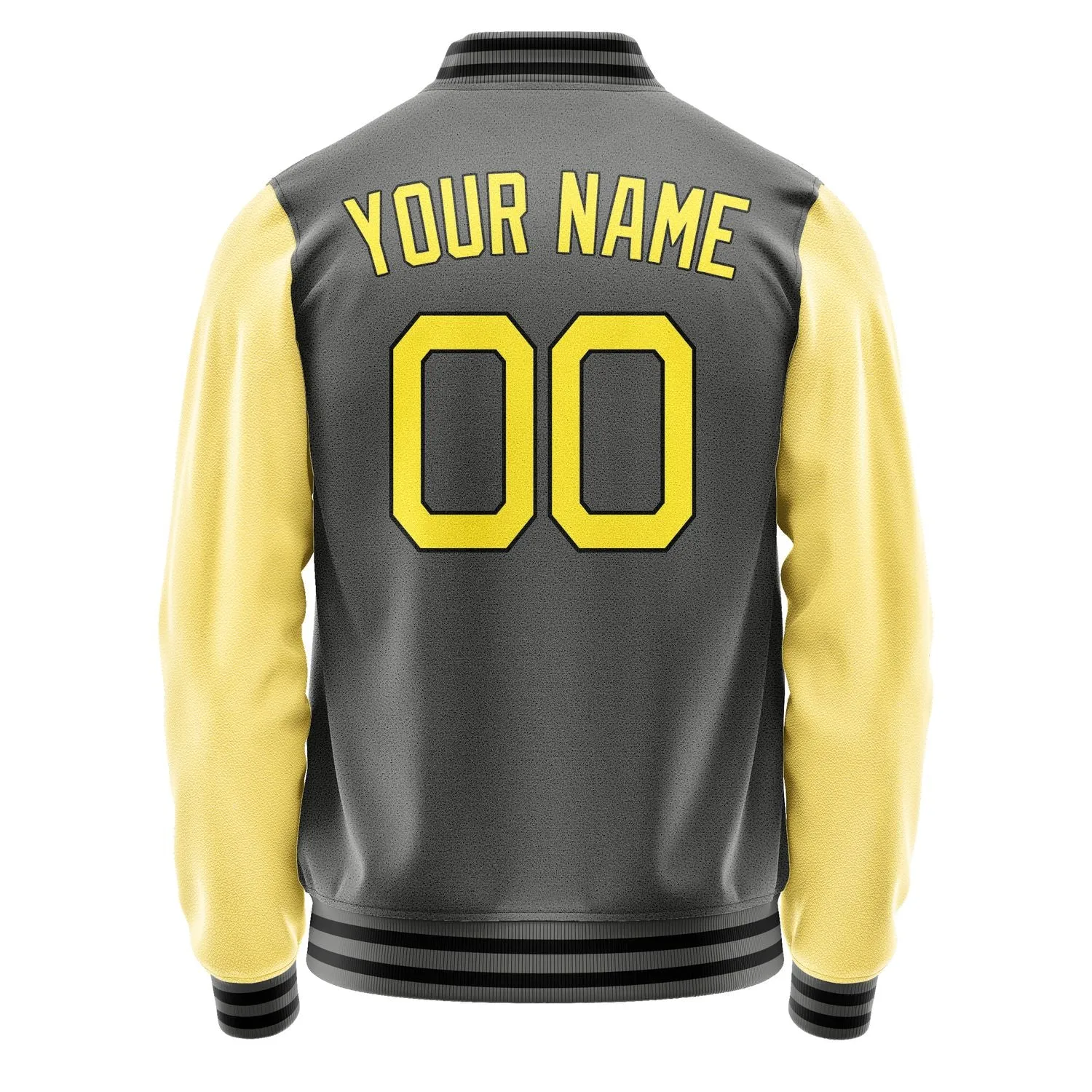 Custom Dark Grey Light Yellow Jacket