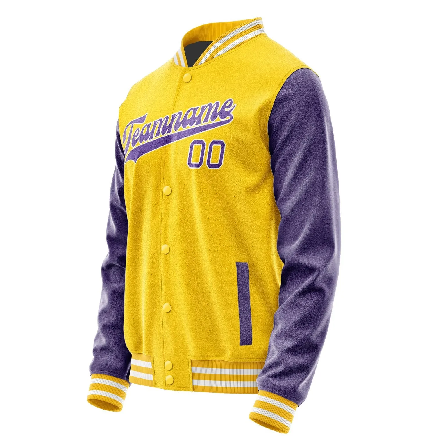 Custom Gold Light Purple Jacket