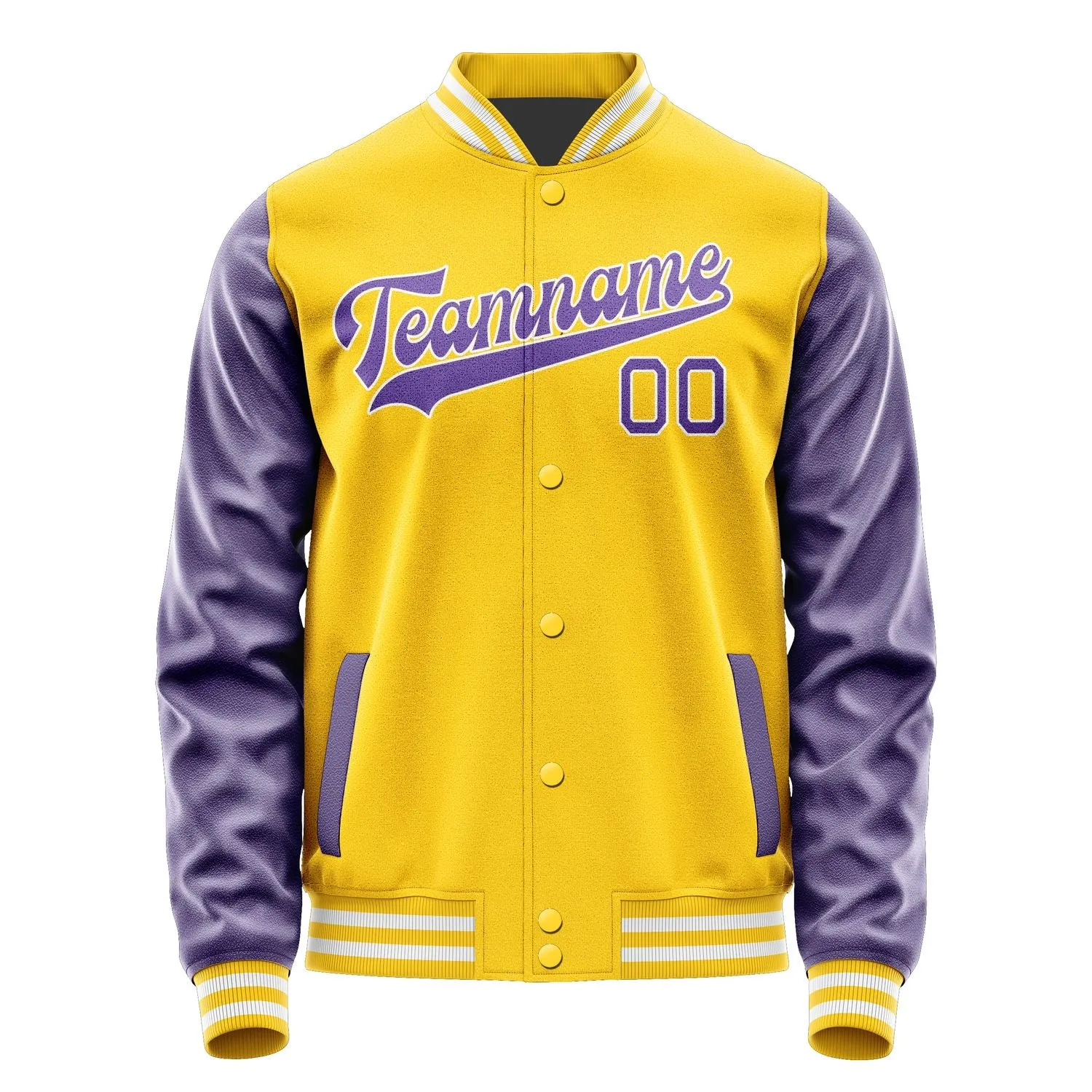 Custom Gold Light Purple Jacket