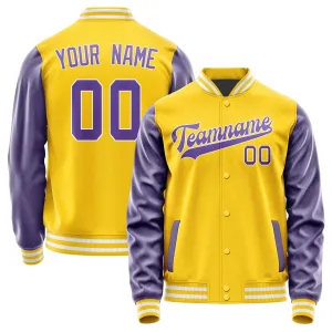Custom Gold Light Purple Jacket