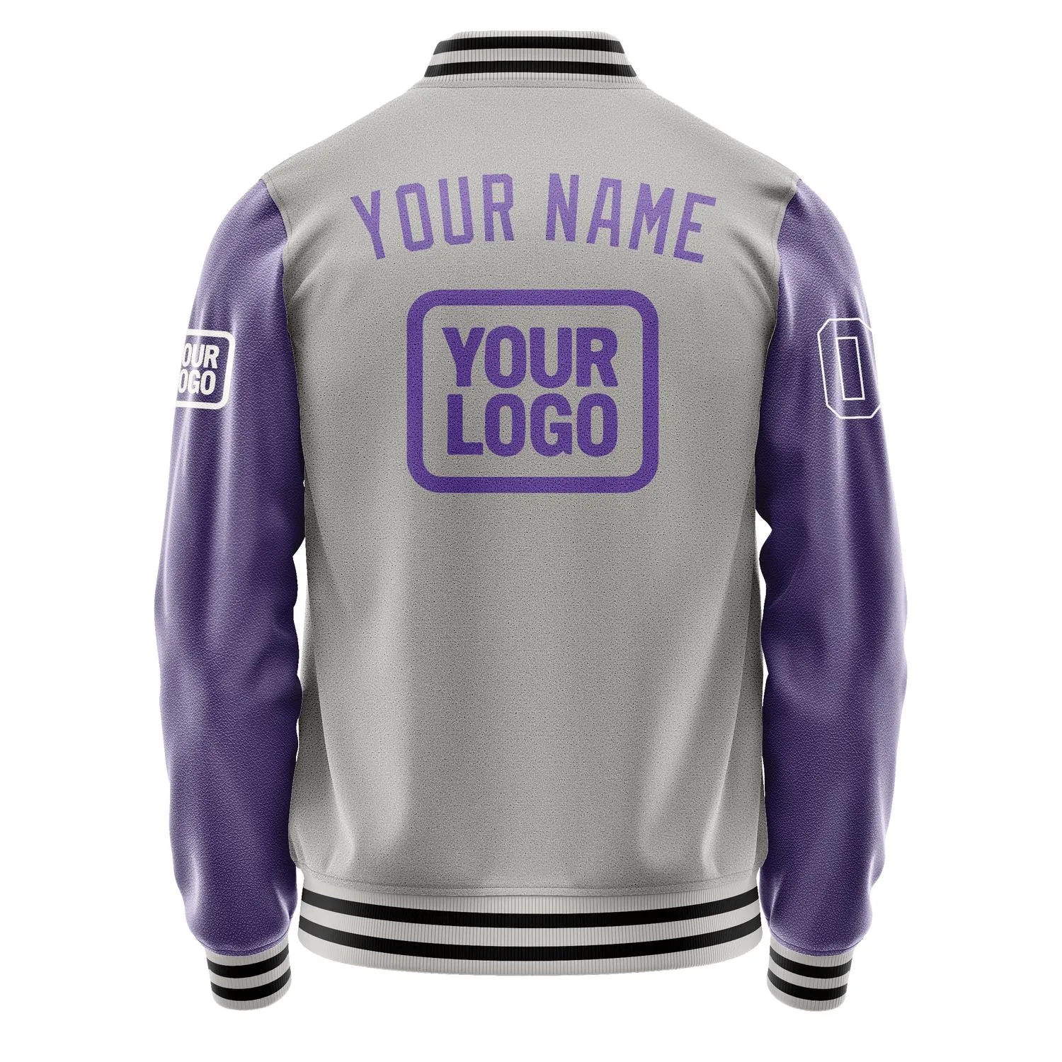 Custom Gray Light Purple Jacket