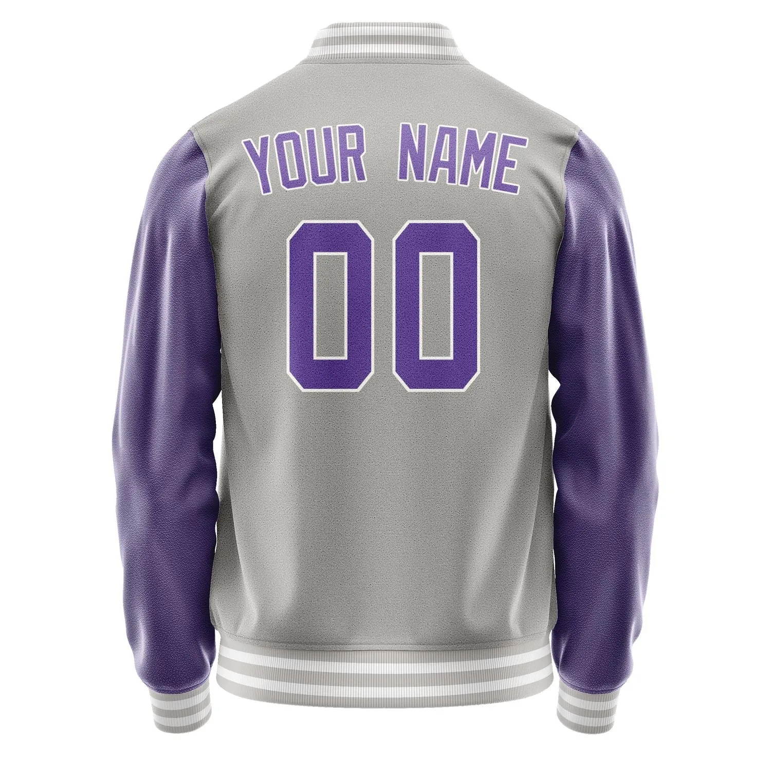 Custom Gray Light Purple Jacket