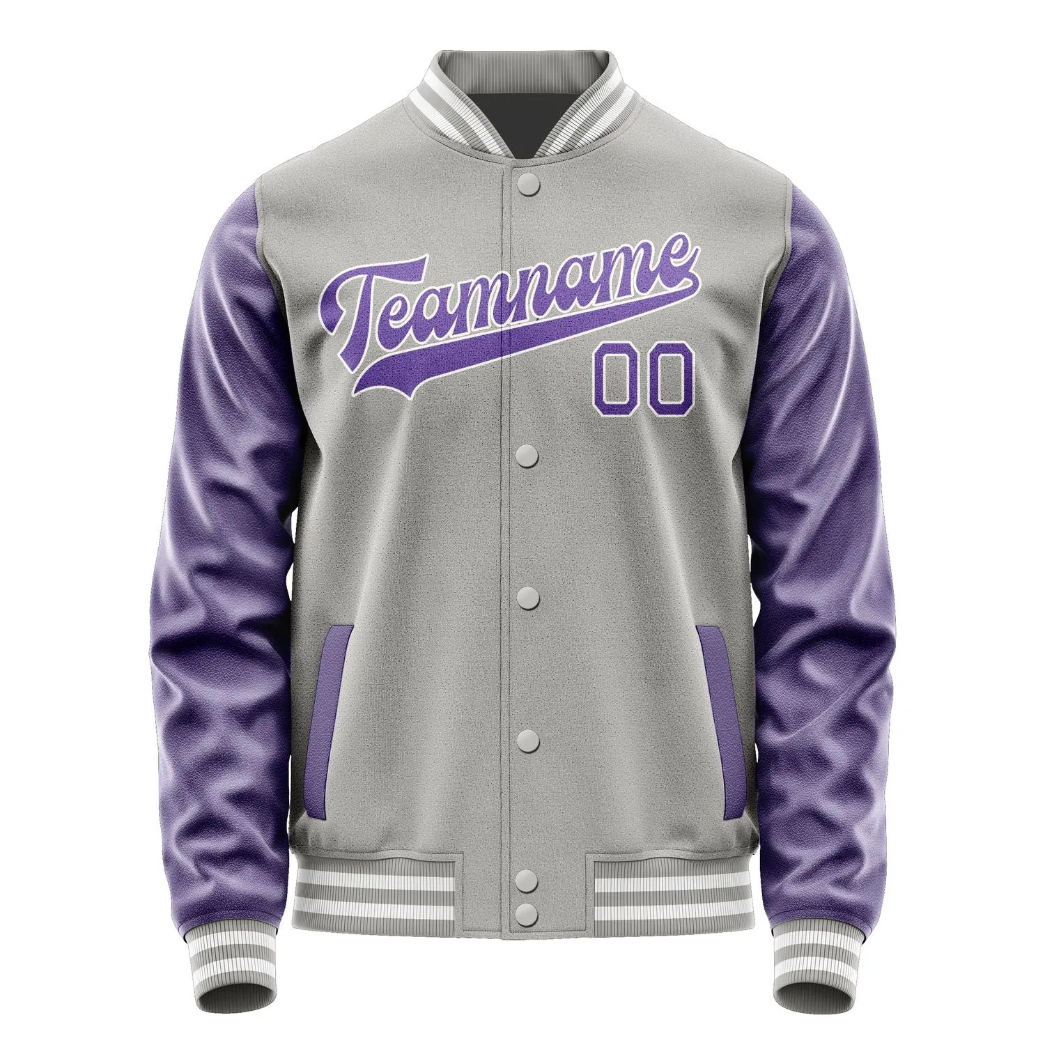Custom Gray Light Purple Jacket