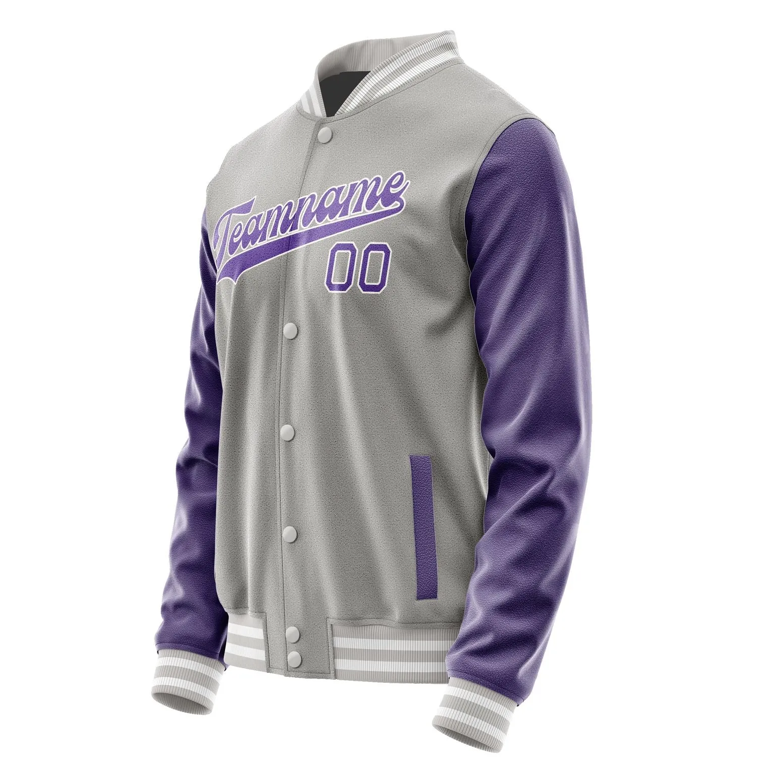 Custom Gray Light Purple Jacket