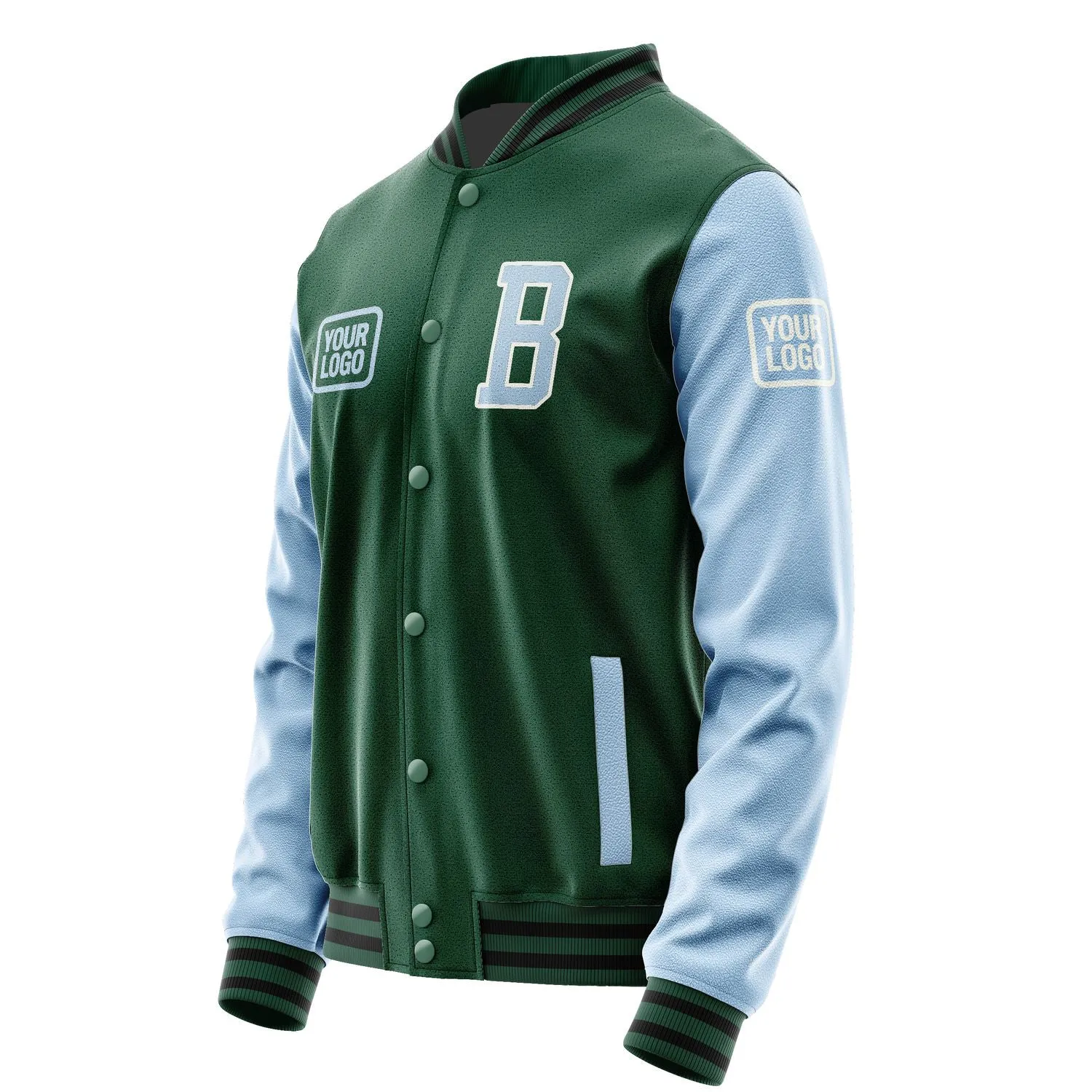 Custom Green Light Blue Jacket