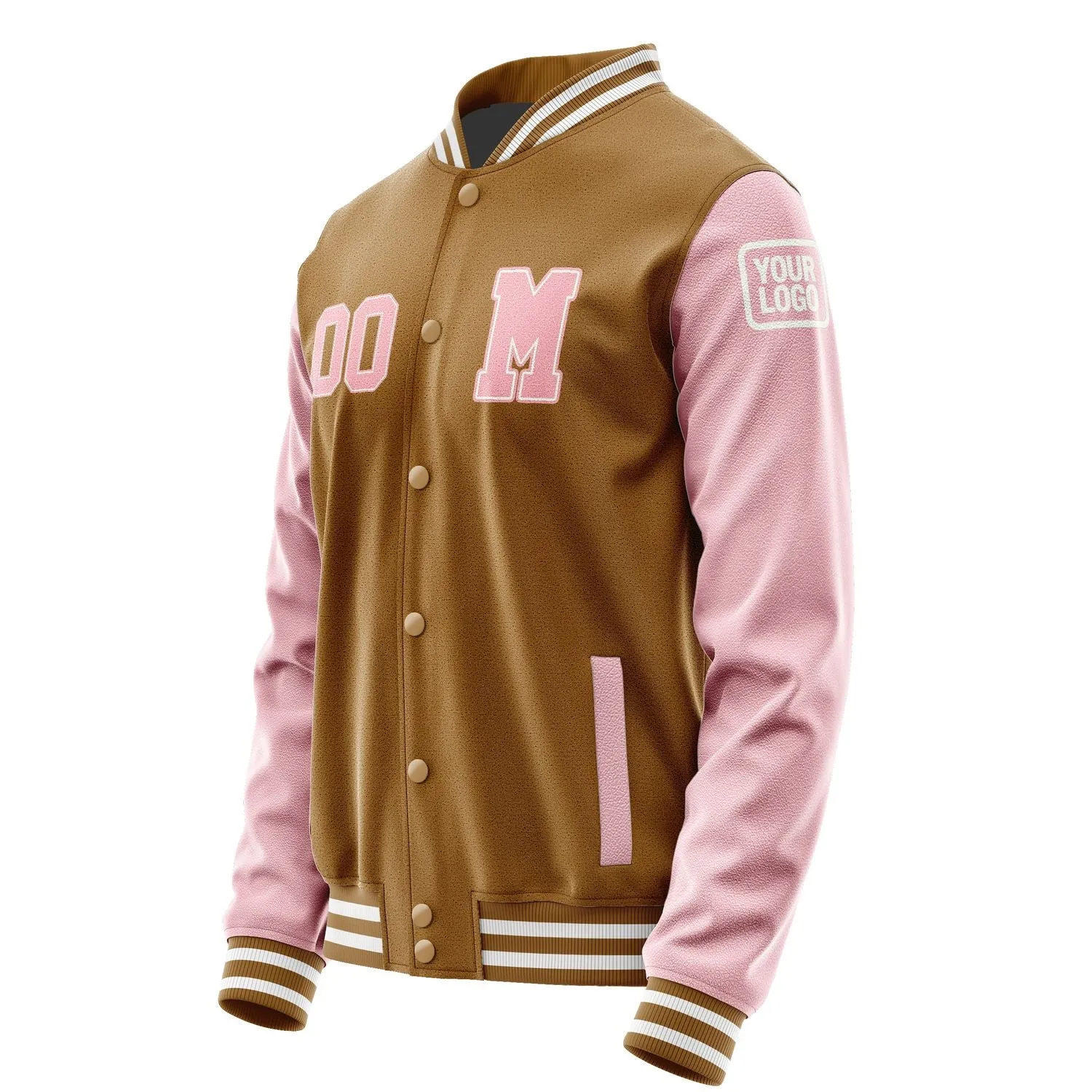 Custom Khaki Light Pink Jacket