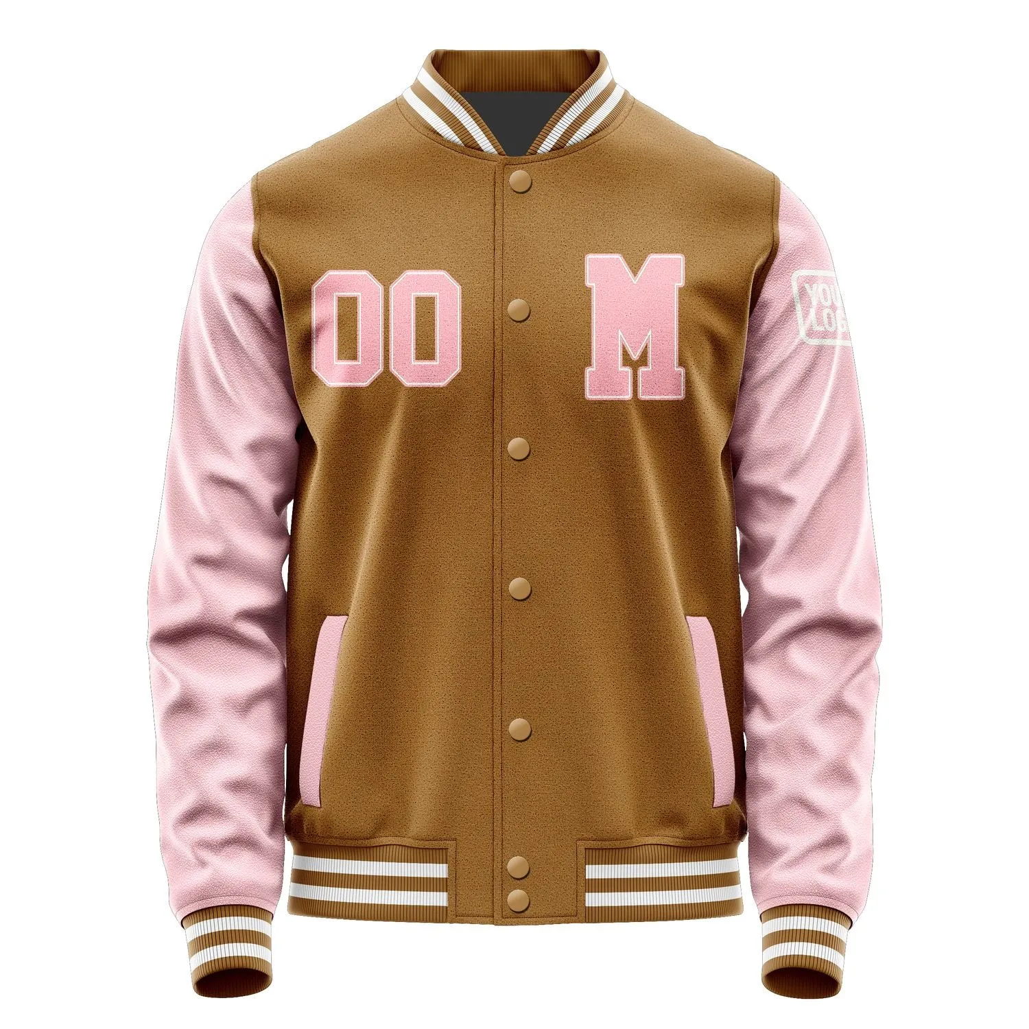 Custom Khaki Light Pink Jacket