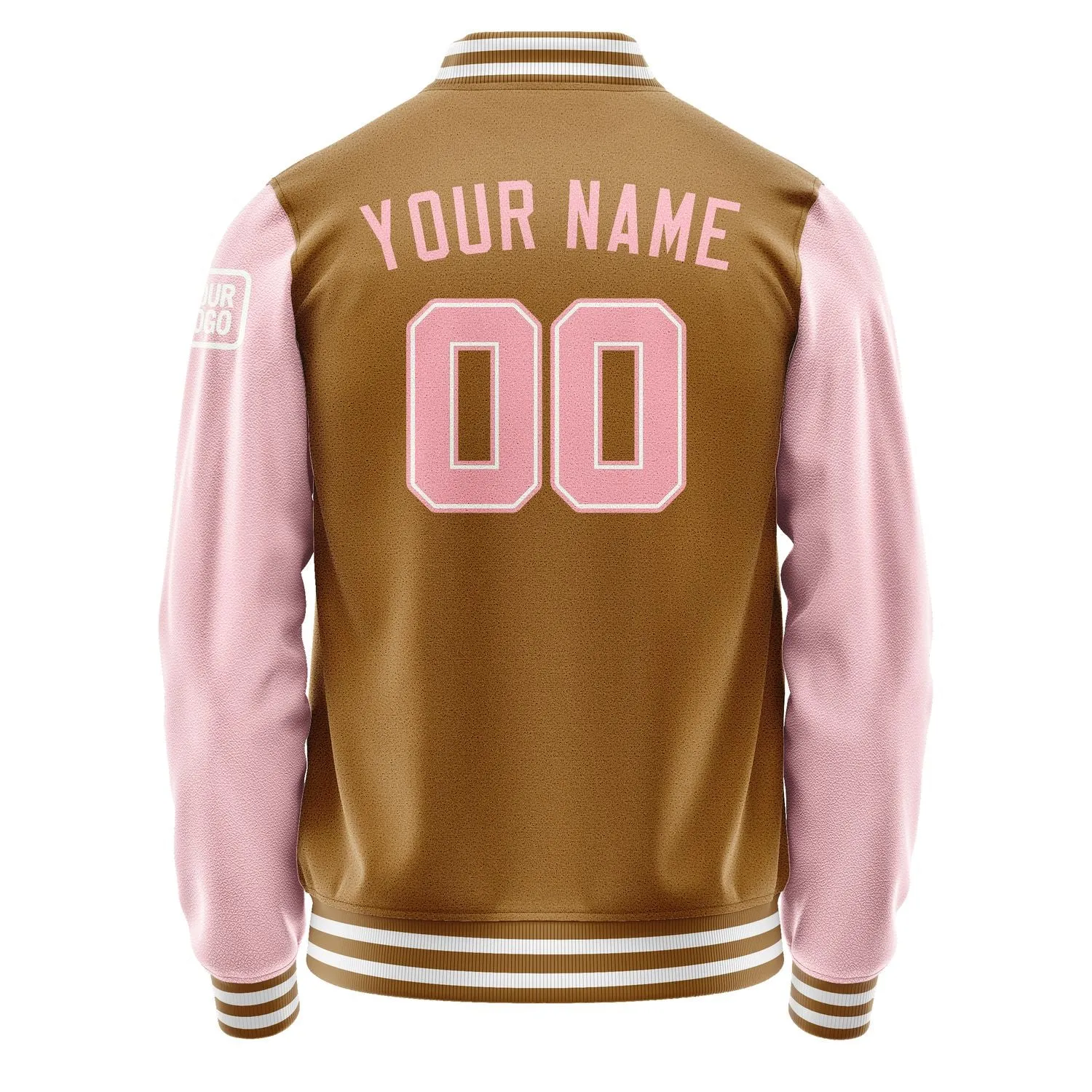 Custom Khaki Light Pink Jacket