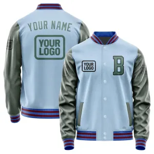 Custom Light Blue Blue Green Jacket