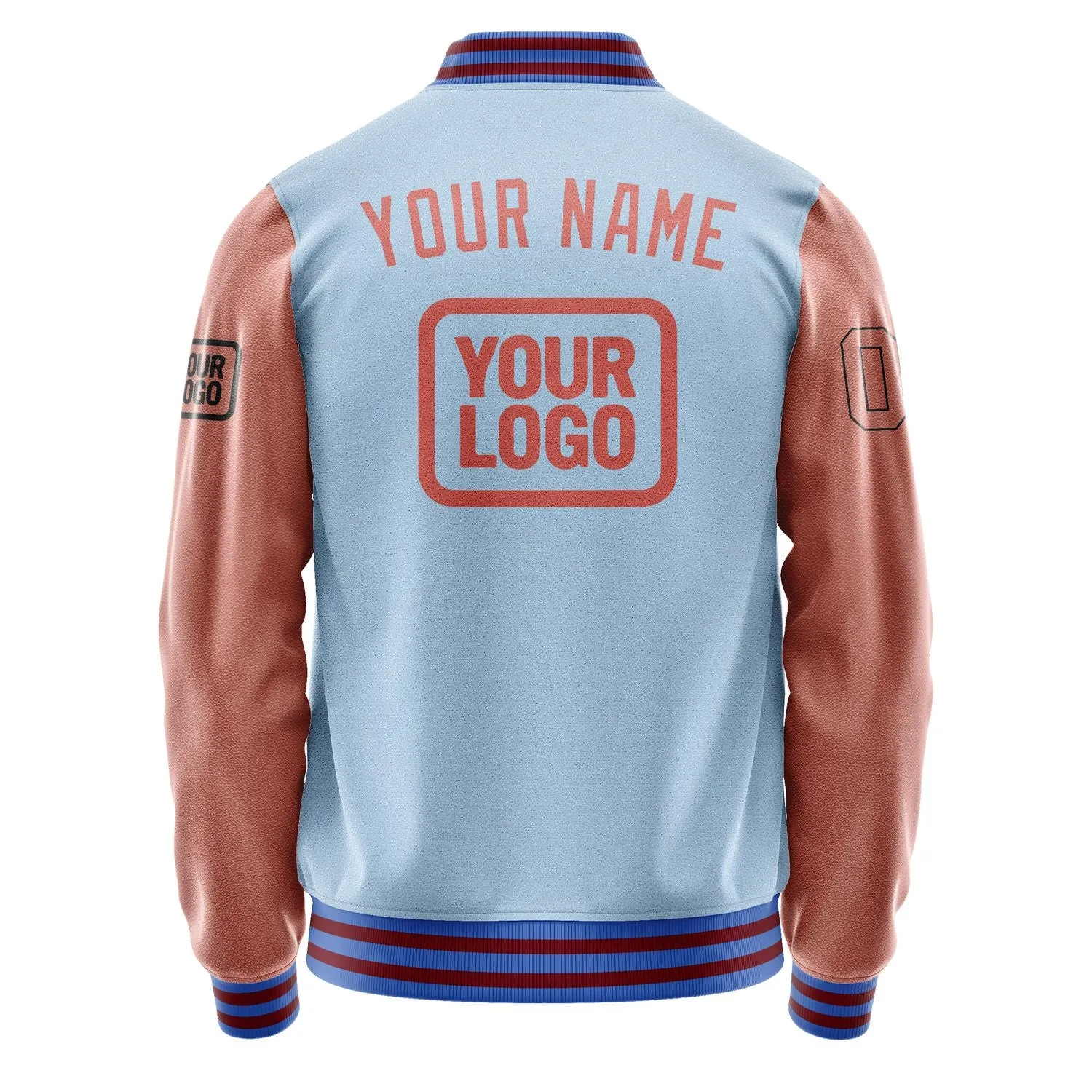 Custom Light Blue Copper Rose Jacket