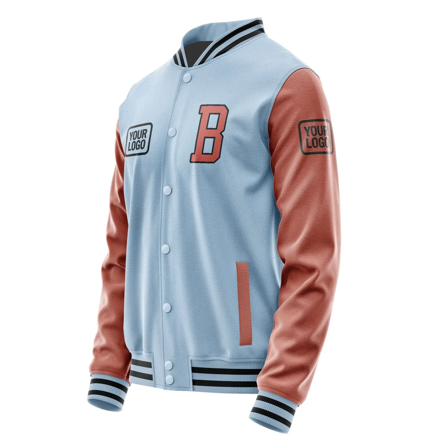 Custom Light Blue Copper Rose Jacket
