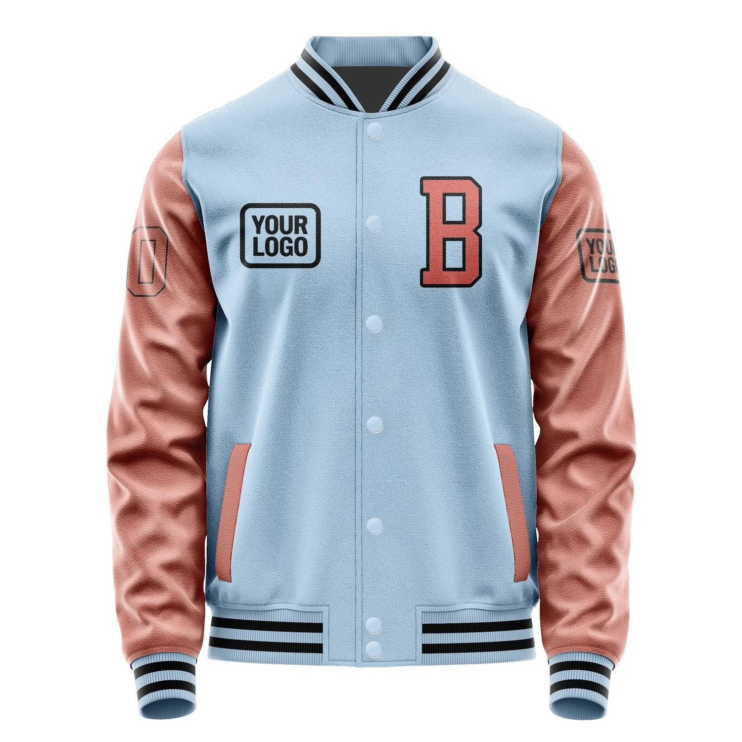 Custom Light Blue Copper Rose Jacket