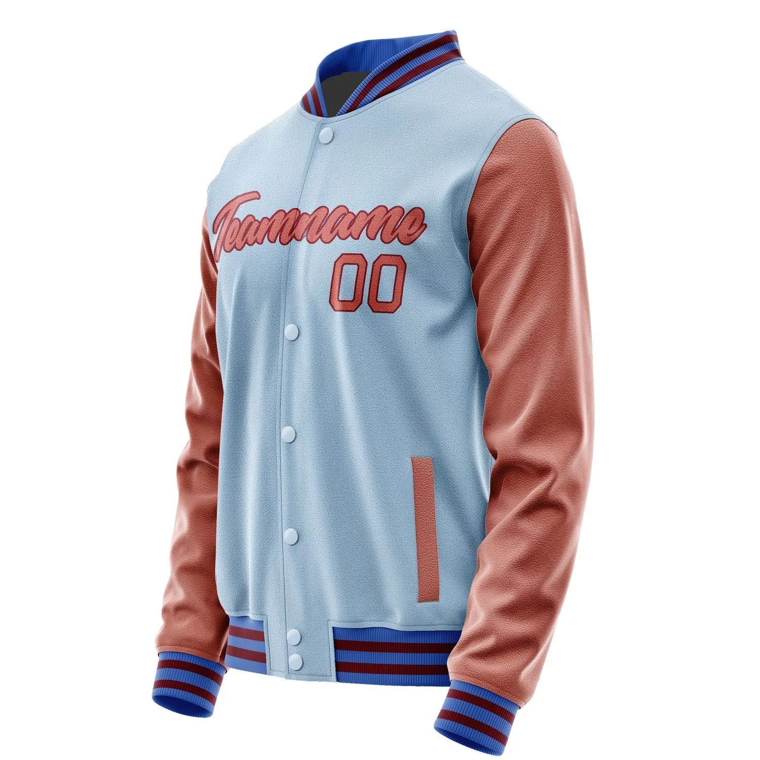 Custom Light Blue Copper Rose Jacket