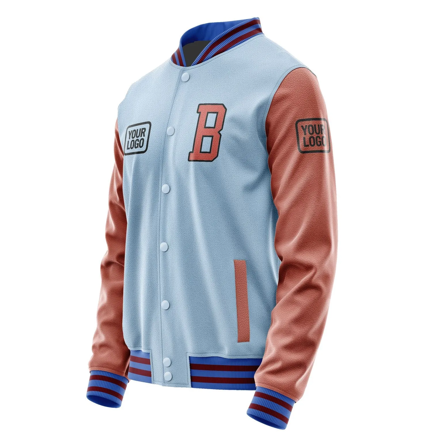 Custom Light Blue Copper Rose Jacket