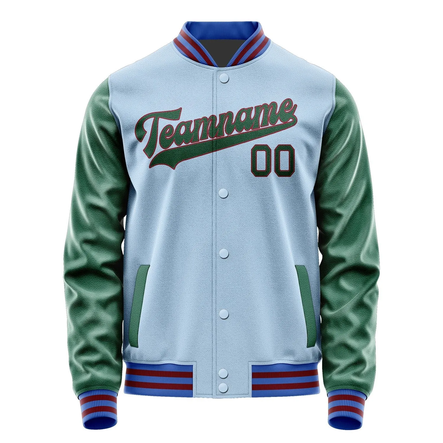 Custom Light Blue Green Jacket