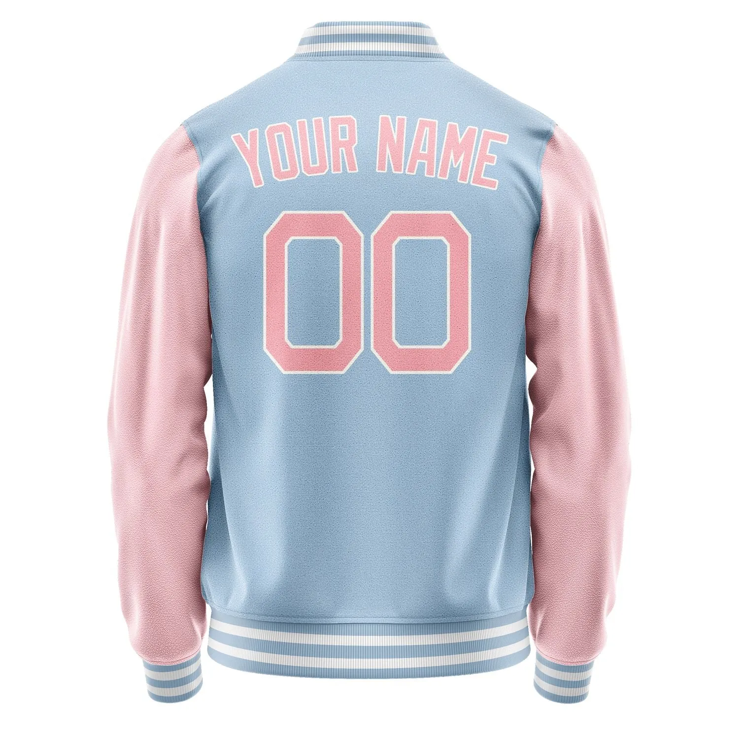 Custom Light Blue Light Pink Jacket
