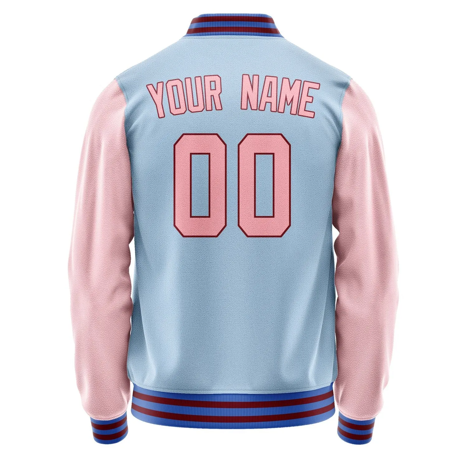 Custom Light Blue Light Pink Jacket