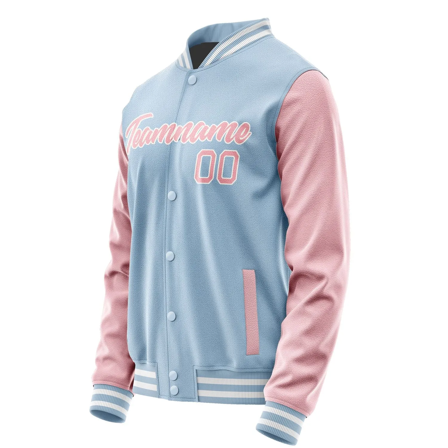 Custom Light Blue Light Pink Jacket