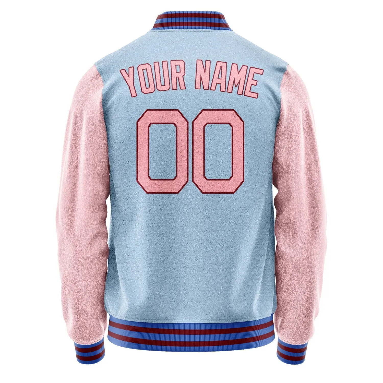Custom Light Blue Light Pink Jacket