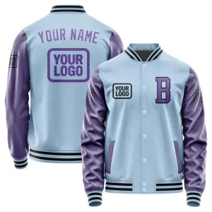 Custom Light Blue Light Purple Jacket