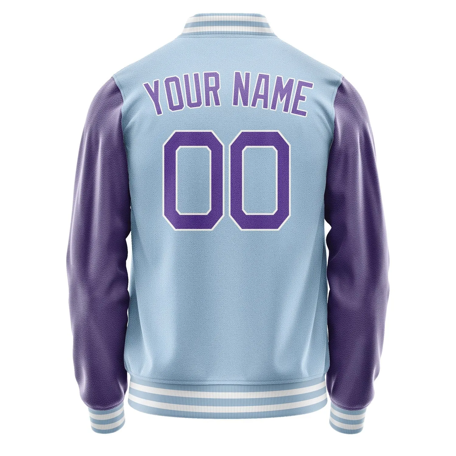 Custom Light Blue Light Purple Jacket