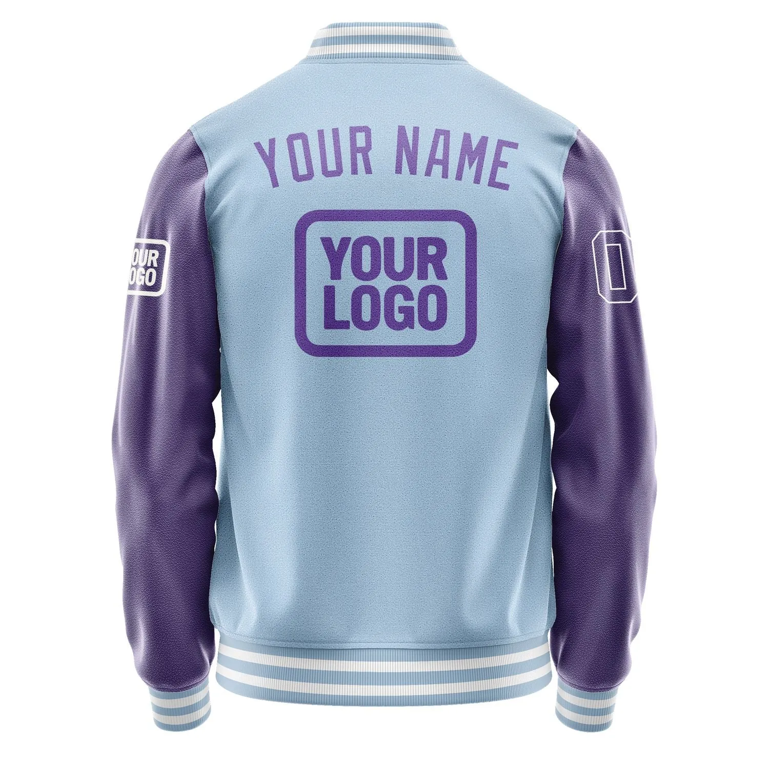 Custom Light Blue Light Purple Jacket