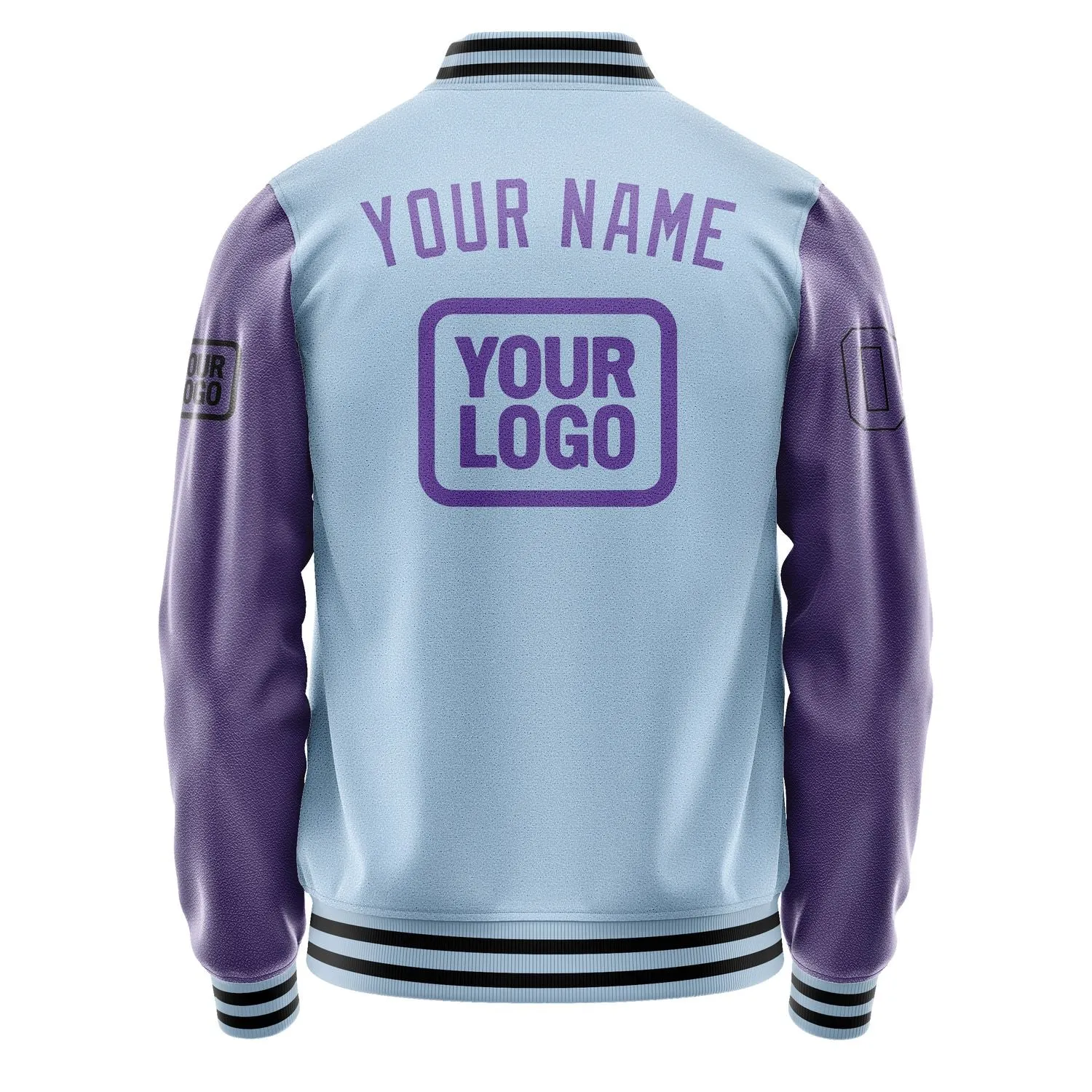 Custom Light Blue Light Purple Jacket