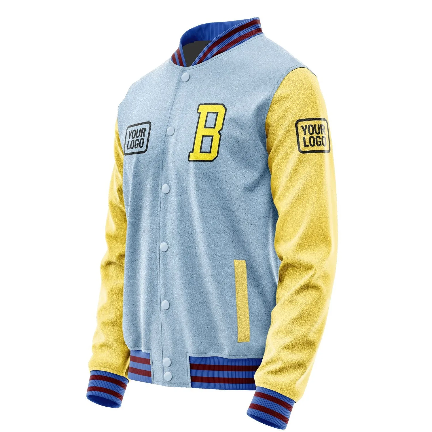 Custom Light Blue Light Yellow Jacket