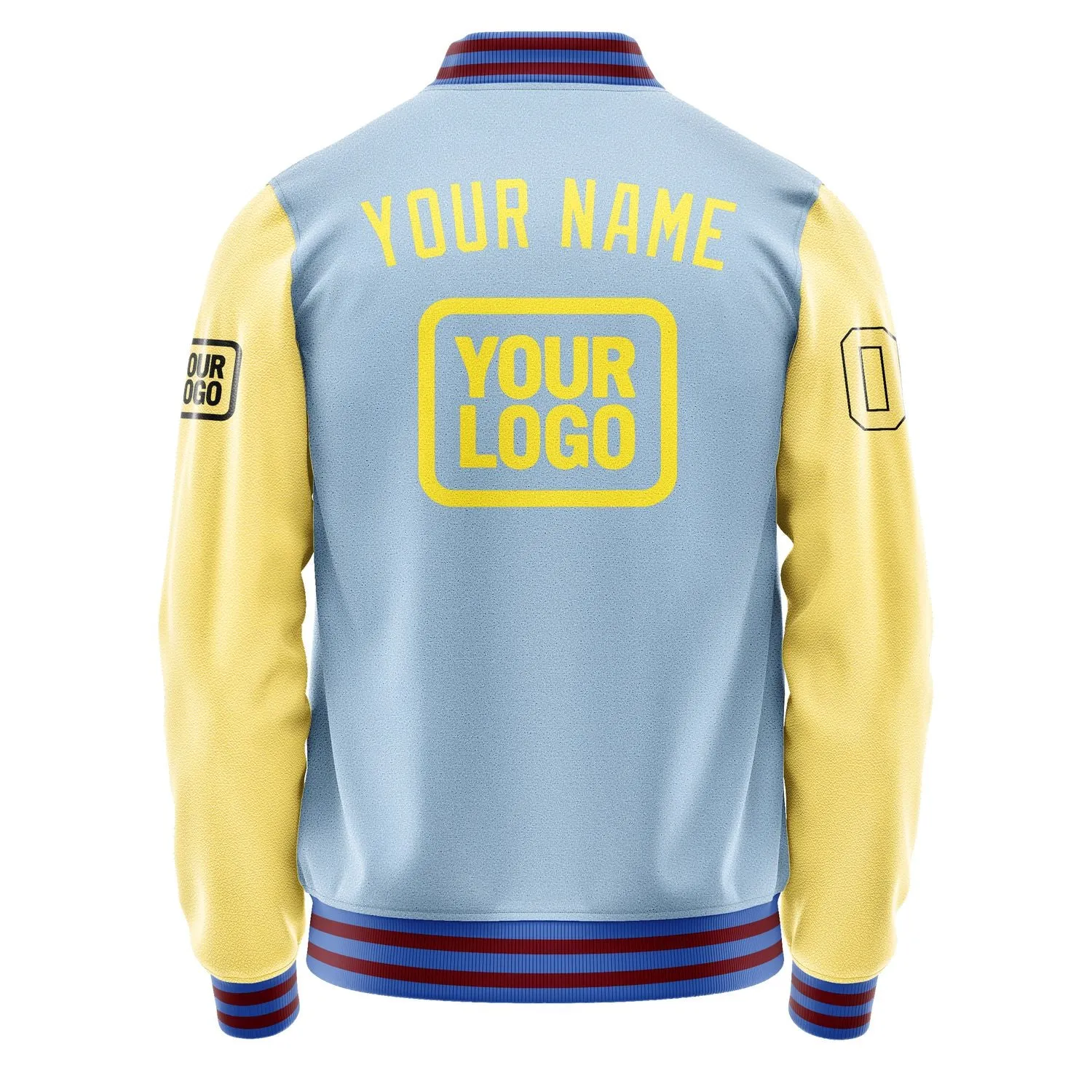 Custom Light Blue Light Yellow Jacket