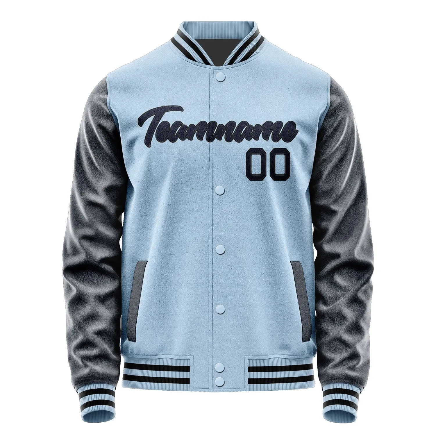 Custom Light Blue Navy Jacket