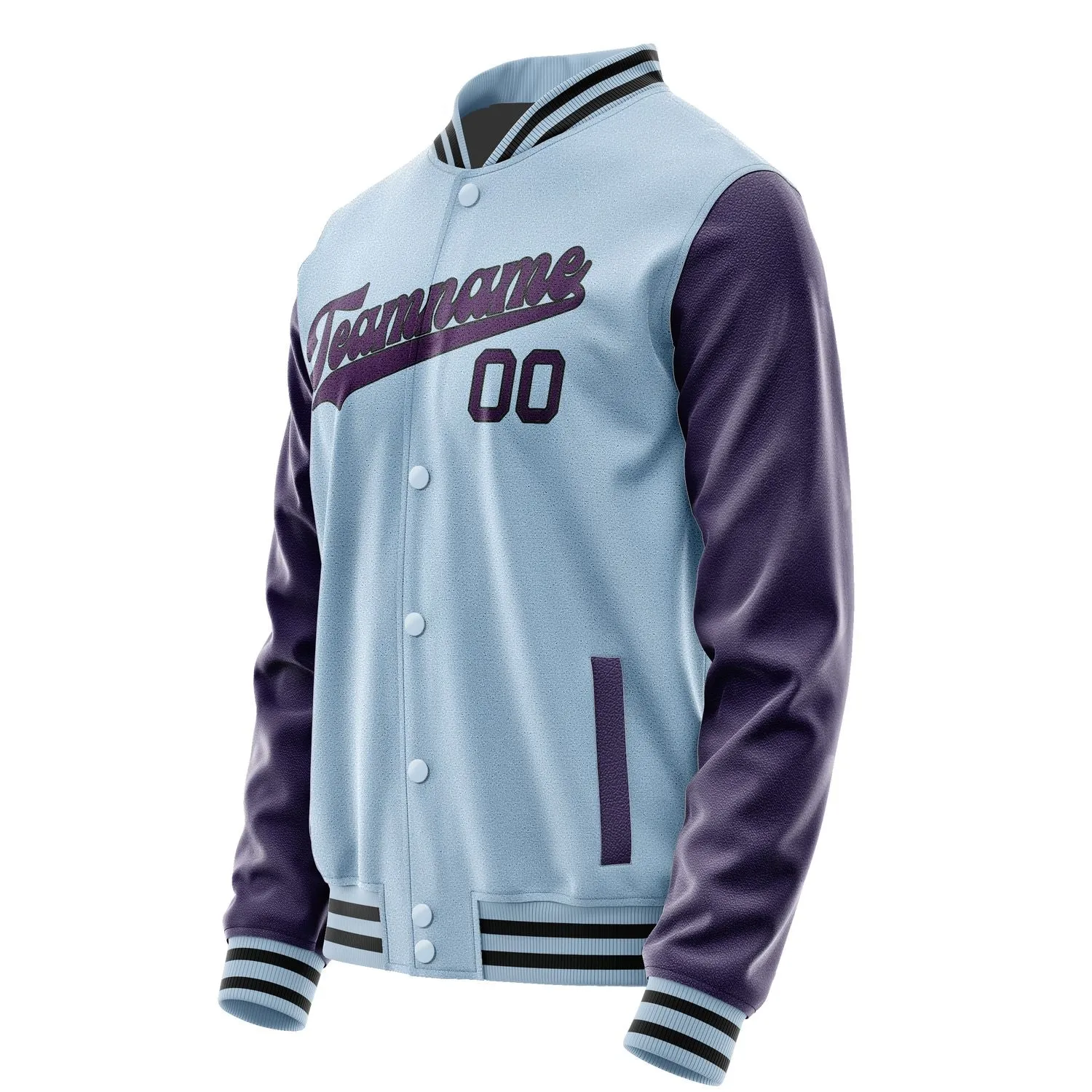 Custom Light Blue Purple Jacket