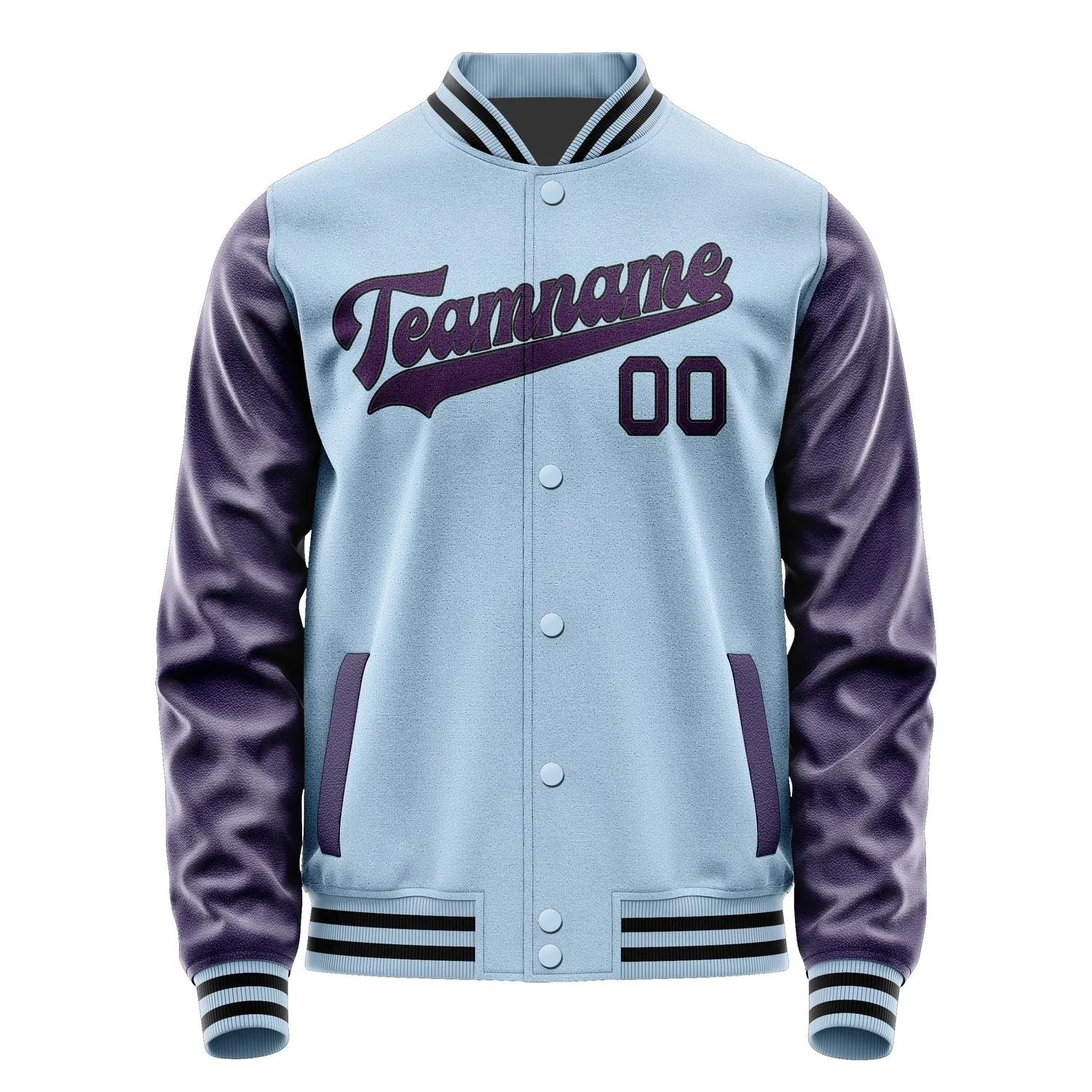 Custom Light Blue Purple Jacket