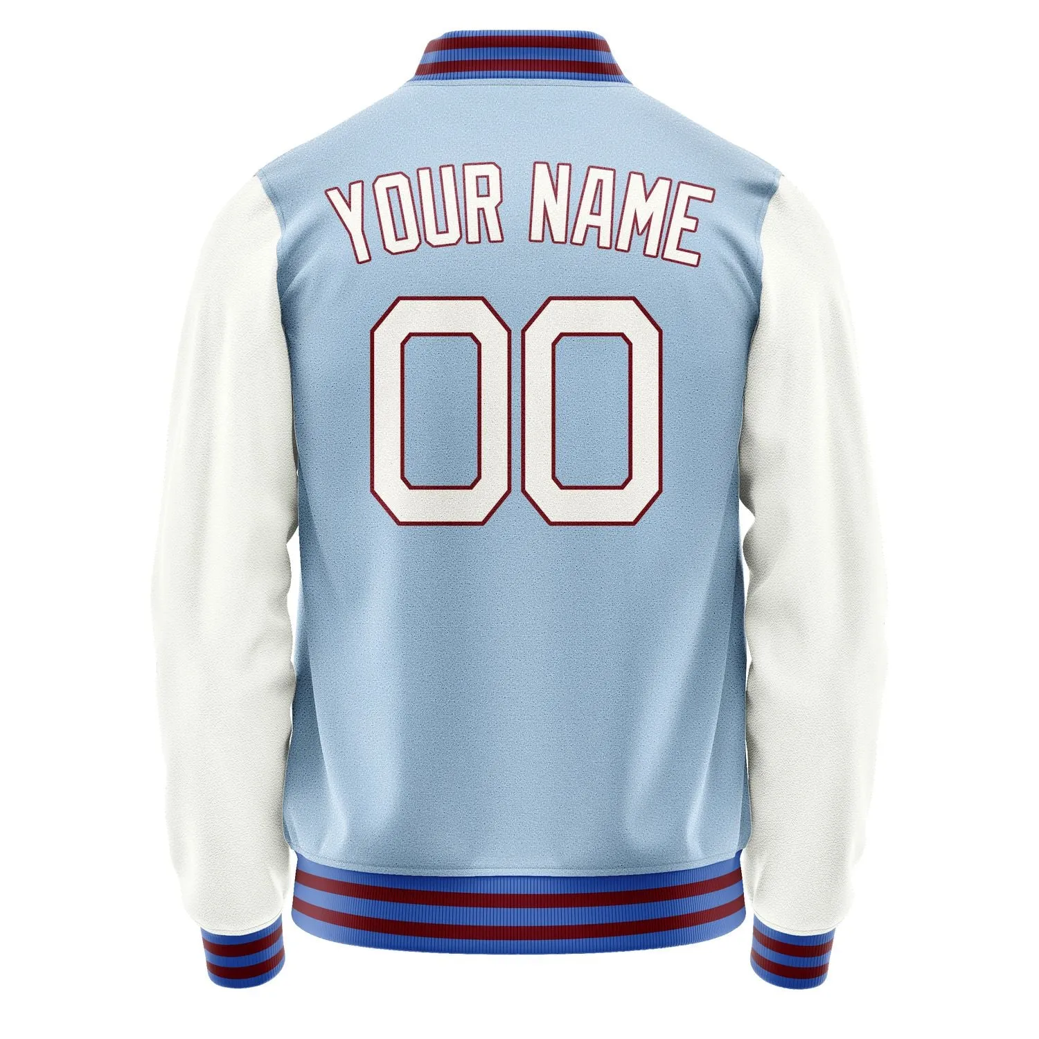 Custom Light Blue White Jacket
