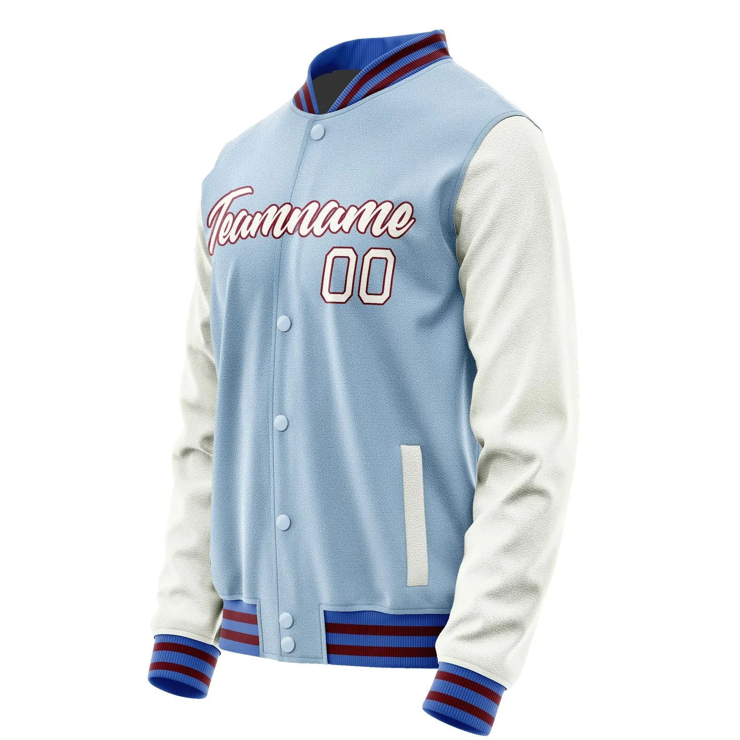 Custom Light Blue White Jacket