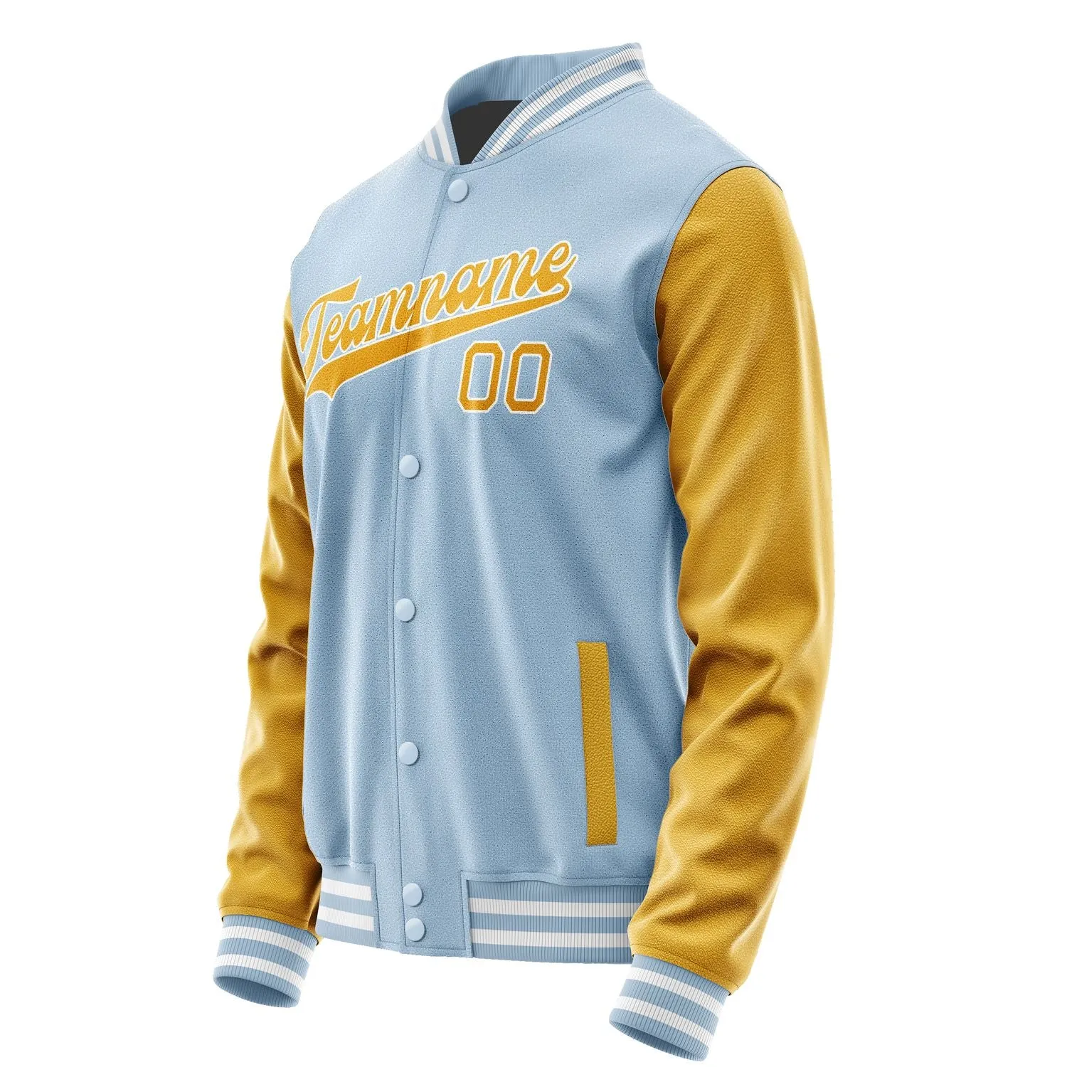 Custom Light Blue Yellow Jacket