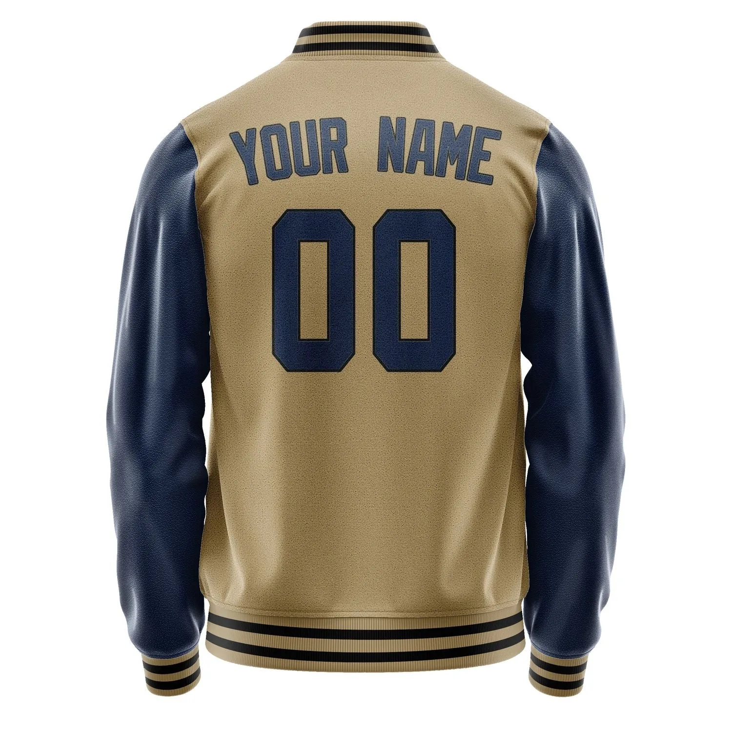 Custom Light Khaki Blue Jacket