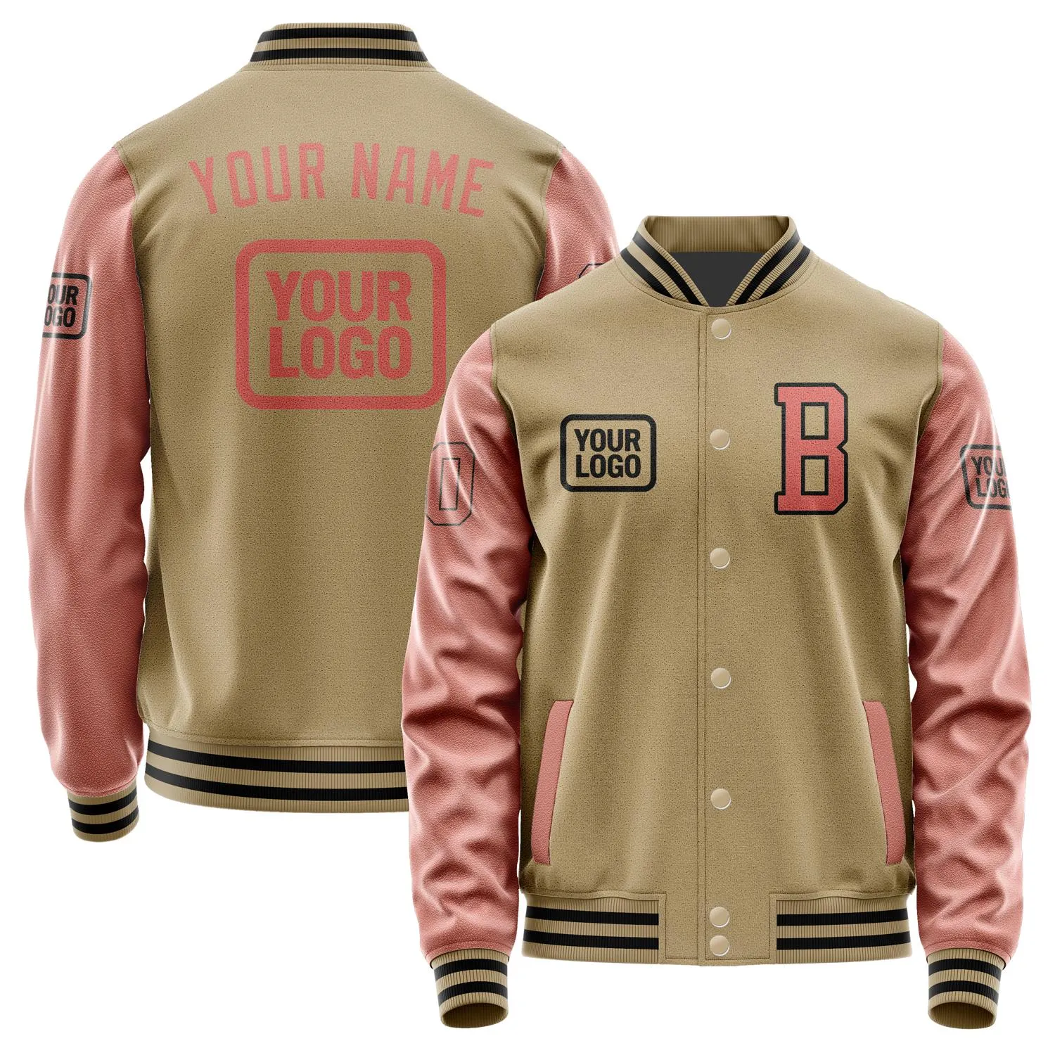 Custom Light Khaki Copper Rose Jacket